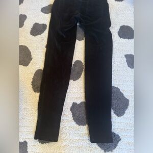 Athleta Black Velour Velvet Leggings pants 4/Pockets ultra soft size small